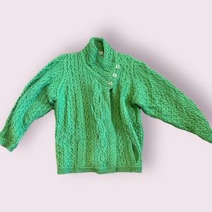 NWOT Aran Crafts Ireland Merino Wool Cardigan Size L